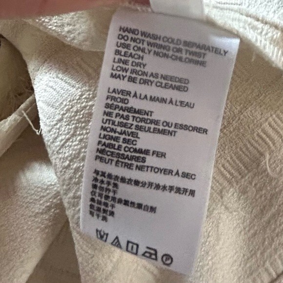 Maeve by Anthropologie Quinn fringe tank Size 14 White Pinstripes Summer - Picture 8 of 10